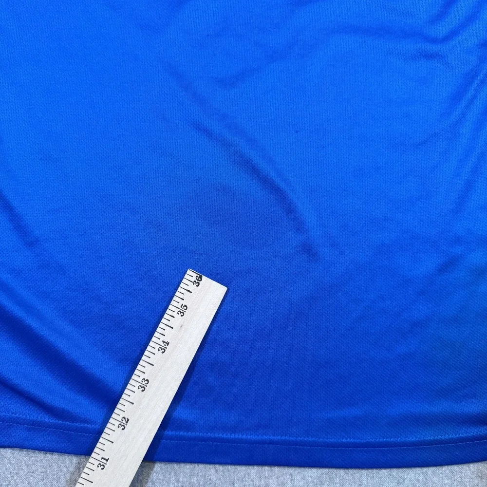 Adidas Shirt Mens‎ Extra Large Blue White Climalite Athletic Performance Tee XL